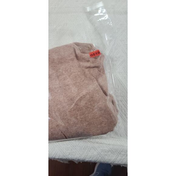 Lush women's wrap long sleeve sweater apricot Size Small office church feminine - Picture 9 of 9